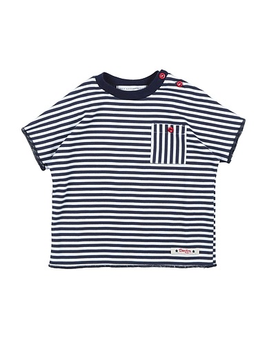 GREY DANIELE ALESSANDRINI T-shirt Blu notte 90% Cotone, 10% Elastan