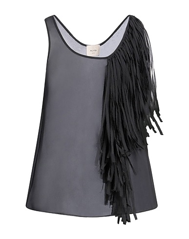ALYSI Silk top Charcoal 100% Silk