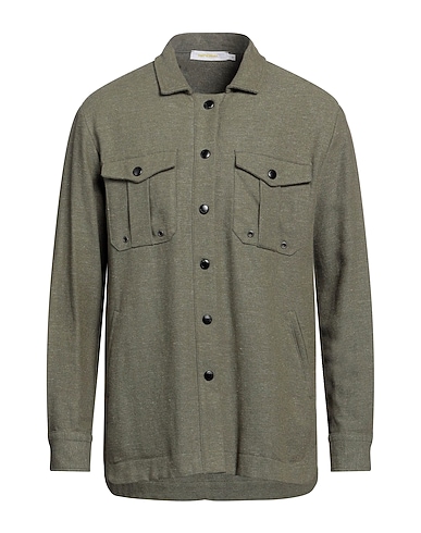 IMPERIAL Einfarbiges Hemd VERDE MILITARE 54% Baumwolle, 28% Viskose, 10% Polyester, 5% Leinen, 3% Andere Fasern