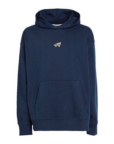 TOMMY JEANS Hooded track jacket  Navy blue 87% Cotton, 13% Polyester