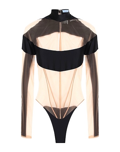 MUGLER TOPWEAR Black 78% Polyamide, 22% Elastane