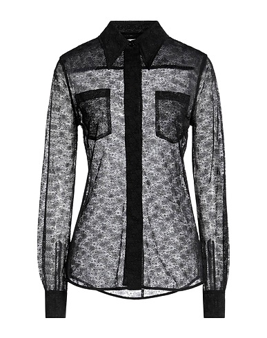 VICTORIA BECKHAM Lace shirts & blouses Black 93% Polyamide, 7% Elastane