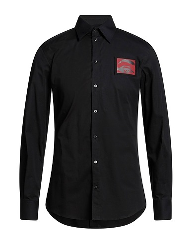 DOLCE&GABBANA Shirts Black 97% Cotton, 3% Elastane