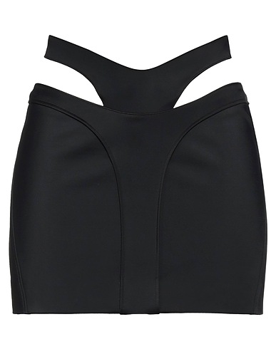 MUGLER Mini skirt Black 78% Polyamide, 22% Elastane