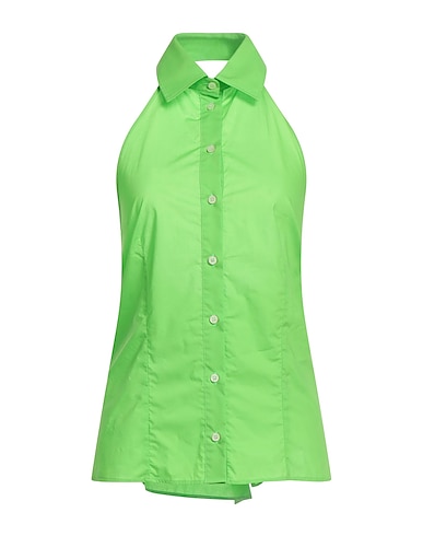 MSGM Solid colour shirts & blouses Green 100% Cotton