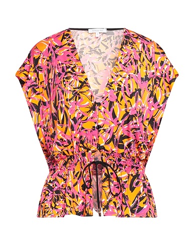 PATRIZIA PEPE Patterned shirts & blouses Fuchsia 95% Polyester, 5% Elastane
