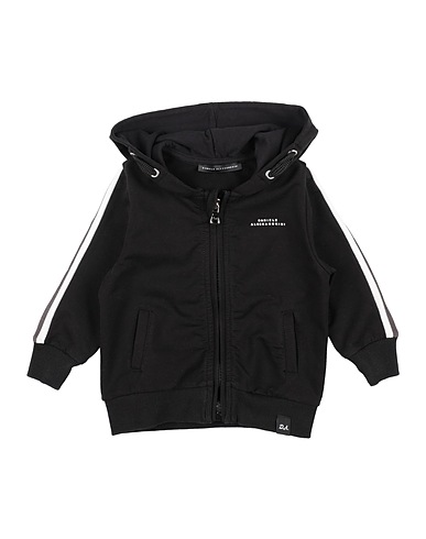 DANIELE ALESSANDRINI Sweatshirt Schwarz 95% Baumwolle, 5% Elastan