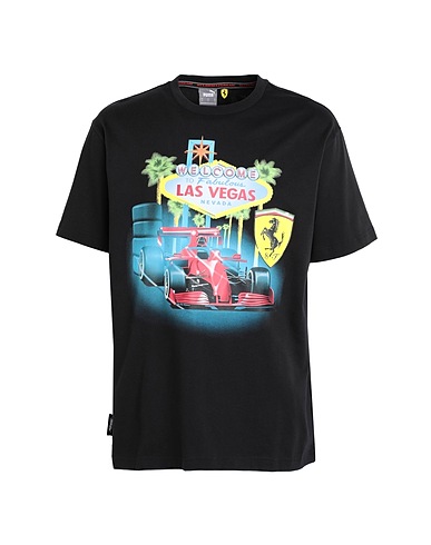 PUMA x FERRARI T-shirt Ferrari x Joshua Vides Tee
 Black 100% Cotton