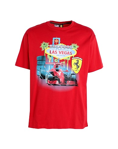 PUMA x FERRARI T-shirt Ferrari x Joshua Vides Tee
 Rosso 100% Cotone
