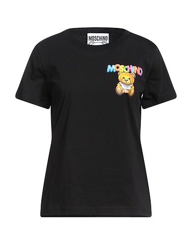MOSCHINO Basic T-Shirt Schwarz 100% Organische Baumwolle