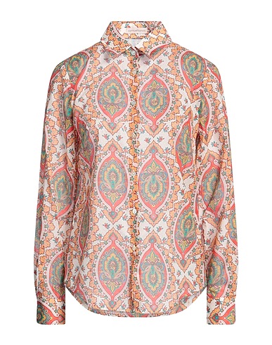 CAMICETTASNOB Patterned shirts & blouses Tomato red 100% Cotton
