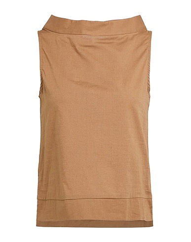 ALPHA STUDIO Top Marrone 98% Cotone, 2% Elastan