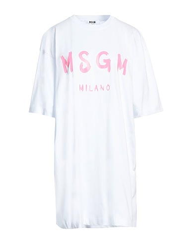 MSGM Vestito corto Bianco 100% Cotone