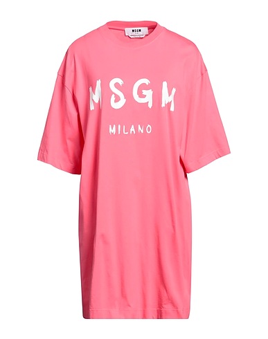 MSGM Vestito corto Corallo 100% Cotone