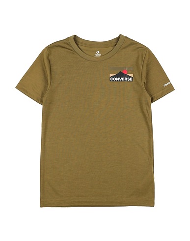 CONVERSE T-shirt CIRCLE MOUNTAIN LOCKUP
 Military green 100% Recycled polyester