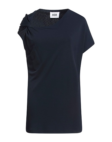 ALPHA STUDIO Top Navy blue 100% Viscose