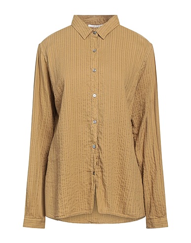 POMANDÈRE Striped shirt Light brown 59% Cotton, 41% Linen