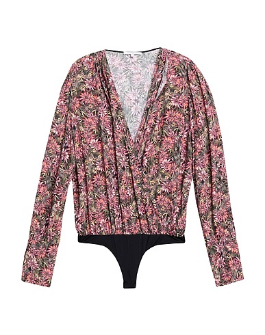 PATRIZIA PEPE TOPS & TEES Purple 100% Viscose, Polyamide, Elastane