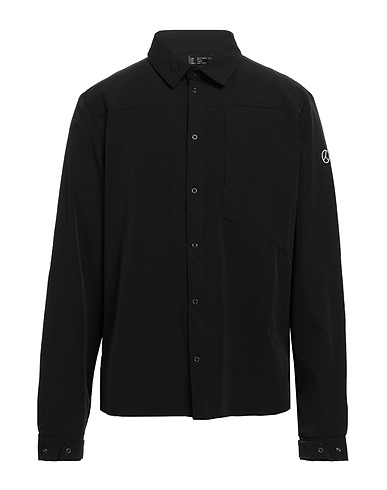 PEOPLE OF SHIBUYA Solid color shirt Black 90% Polyamide, 10% Elastane