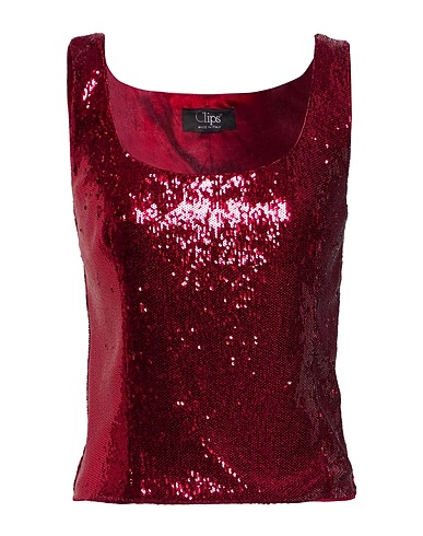 CLIPS Top Burgundy 100% Polyester