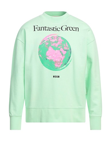 MSGM Felpa Verde chiaro 100% Cotone