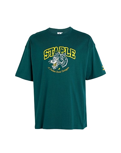 PUMA X STAPLE T-shirt PUMA X STAPLE Graphic Tee
 Emerald green 100% Cotton