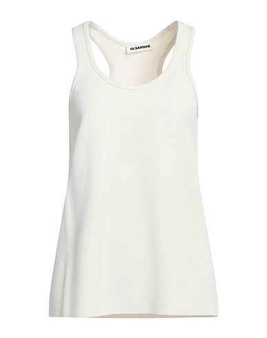 JIL SANDER Canotta Avorio 73% Viscosa, 20% Poliammide, 5% Poliestere, 2% Elastan