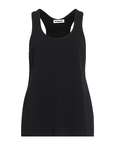 JIL SANDER Tank top Black 73% Viscose, 20% Polyamide, 5% Polyester, 2% Elastane