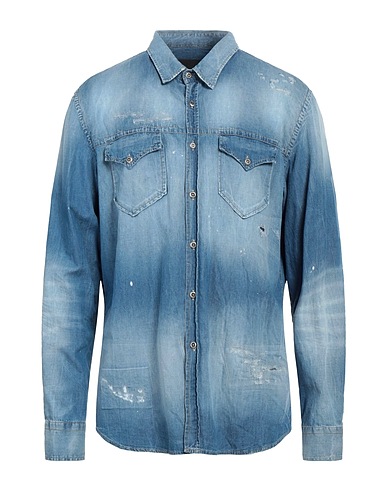 JOHN RICHMOND Denim shirt Blue 100% Cotton
