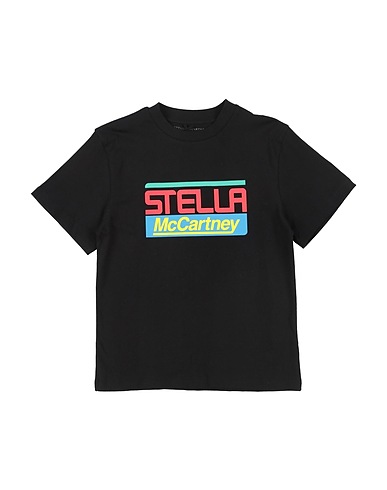 STELLA McCARTNEY KIDS T-shirt Black 100% Cotton, Elastane