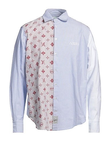 ARIES Striped shirt Sky blue 100% Cotton