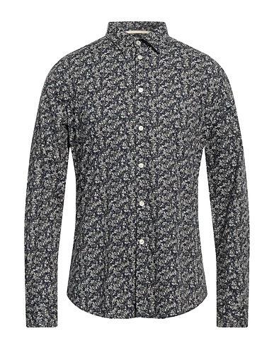 IMPURE Patterned shirt Midnight blue 97% Cotton, 3% Elastane