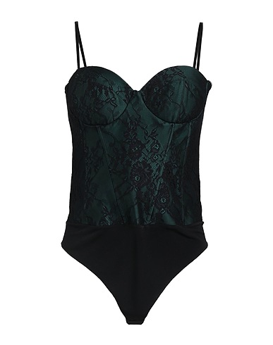 CAMILLA  Milano TOPS & TEES Dark green 100% Polyester, Polyamide, Lycra®