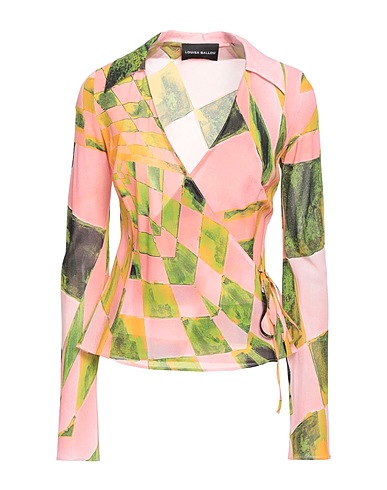 LOUISA BALLOU Camicie  e bluse fantasia Rosa 92% Seta, 8% Elastan