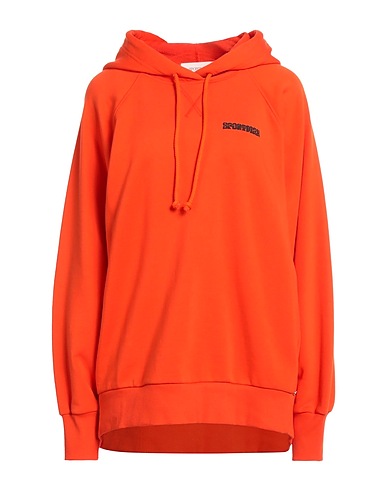 SPORTMAX Hooded track jacket  Orange 85% Cotton, 13% Polyamide, 2% Elastane