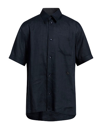 DOLCE&GABBANA Linen shirt Midnight blue 100% Linen