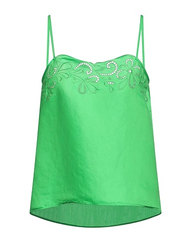 BOUTIQUE MOSCHINO Camisole Verde 55% Viscosa, 25% Poliestere, 20% Cotone