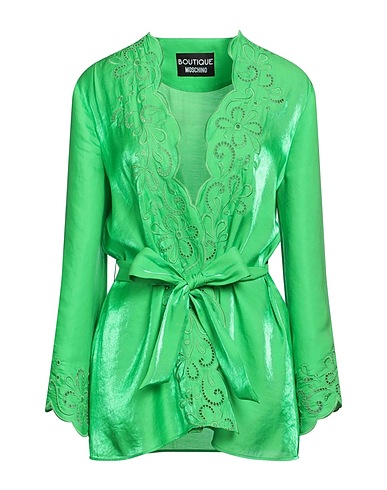 BOUTIQUE MOSCHINO Lace shirts & blouses Green 55% Viscose, 25% Polyester, 20% Cotton