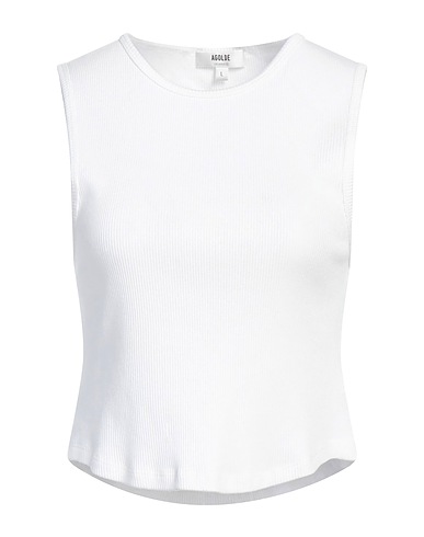AGOLDE Tank top White 49% Organic cotton, 49% Lyocell, 2% Elastane