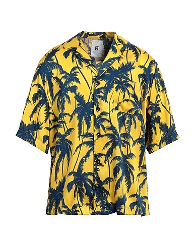 PT Torino Patterned shirt Marigold 100% Polyester