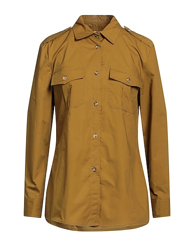 SOLOTRE Solid colour shirts & blouses Military green 68% Viscose, 32% Polyester