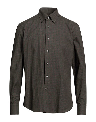 ALESSANDRO GHERARDI Camisa de cuadros Verde militar 100% Algodón