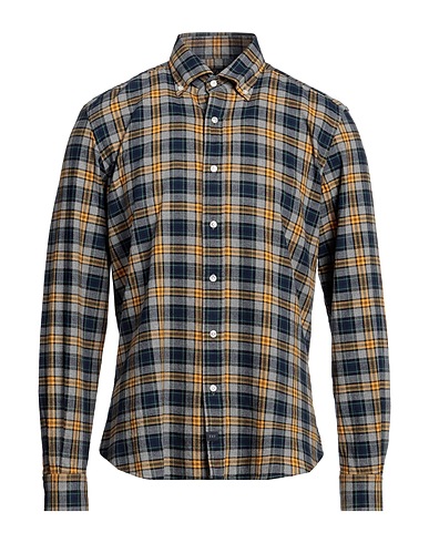 FAY Checked shirt Grey 100% Cotton