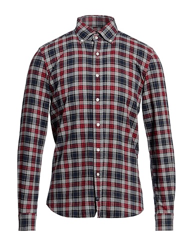 FAY Checked shirt Red 100% Cotton