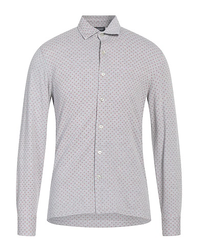 ROSSOPURO Camicia fantasia Grigio 100% Cotone