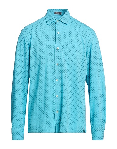 ROSSOPURO Camicia fantasia Turchese 100% Cotone