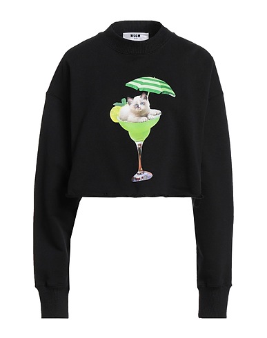 MSGM Sweatshirt Black 100% Cotton