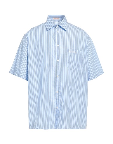 VALENTINO GARAVANI Striped shirt Light blue 100% Cotton, Polyester