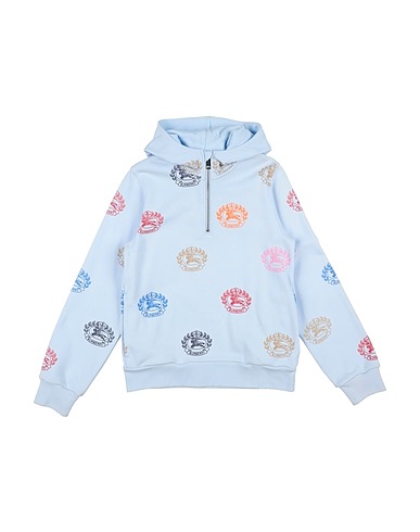 BURBERRY 트레이닝 상의 스카이 블루 100% 코튼