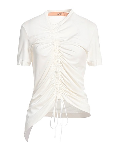 N°21 T-shirt Avorio 72% Viscosa, 22% Poliestere, 6% Elastan